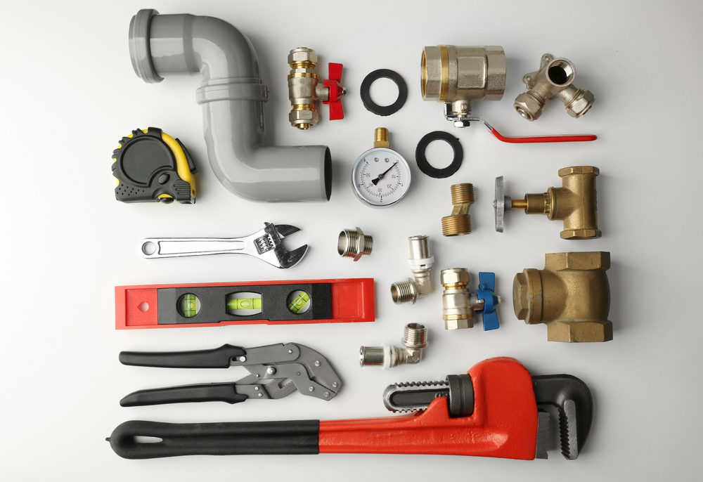 Plumber,Tools,Isolated,On,White